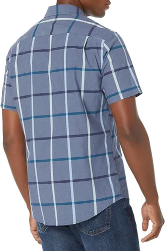 Vista 3 de Tienda Essentials Men's Slim-Fit Short-Sleeve Poplin Shirt