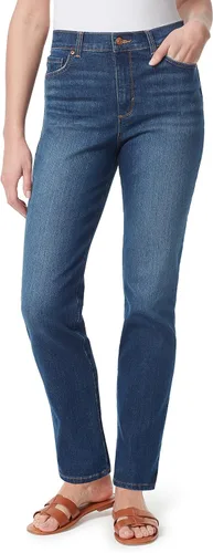 Vista 28 de Gloria Vanderbilt - Pantalones de mezclilla Amanda clásicos de tiro alto y pierna cónica petite para mujer Begonia Bloom
