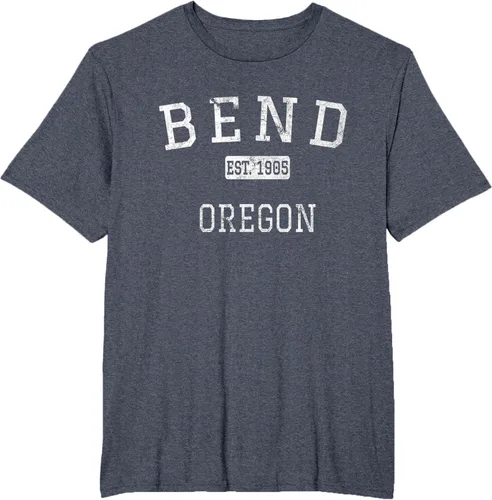 Vista 79 de Bend Oregon OR Camiseta vintage, Negro