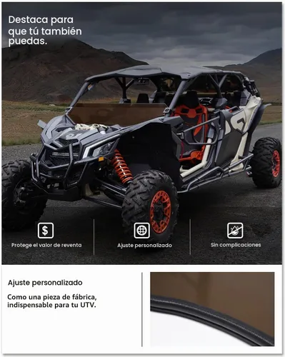 Vista 6 de KIWI MASTER Medio parabrisas de policarbonato con recubrimiento duro teñido para 2017-2026 Can Am Maverick X3 Accesorios de policarbonato