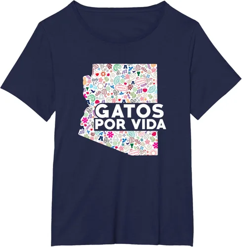 Vista 5 de Camiseta de la Universidad de Arizona Wildcats Gatos Por Vida, Azul