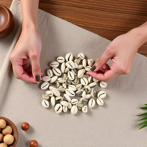Vista 8 de 100 cuentas de conchas de cauri naturales blancas y Lvory ovaladas para playa, conchas africanas para hacer joyas para el cabello, manualidades
