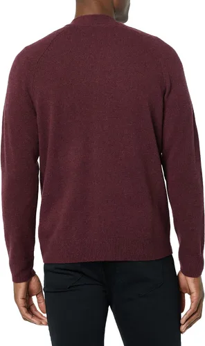 Vista 2 de Goodthreads Suéter cárdigan de lana de cordero con cuello en V para hombre, borgoña, rojo, talla S