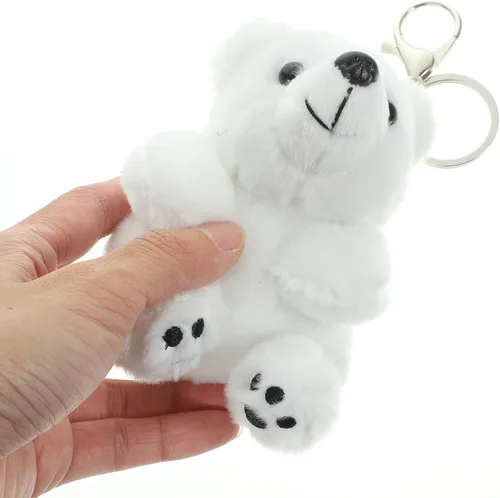 Vista 3 de ABOOFAN Llaveros de animales polares árticos, llavero de oso polar, llavero de dibujos animados de animales de invierno, regalos de fiesta temática
