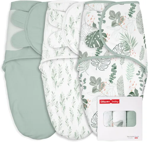 Vista 23 de GLLQUEN BABY Sacos de Dormir Envolventes Orgánicos para Recién Nacidos - Envolturas para Bebés de 0-3 Meses, Paquete de 3 Sacos Envolventes