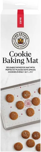 Vista 4 de King Arthur Baking Company - Tapete de silicona reutilizable para hornear, apto para horno, para espaciar y colocar la masa de galletas