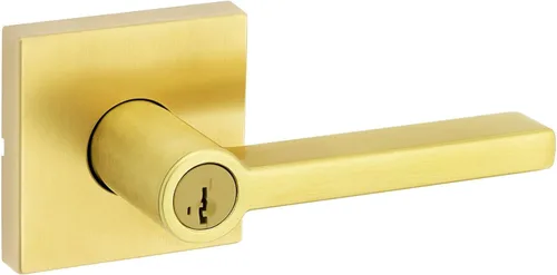 Vista 5 de Kwikset Halifax - Manija de puerta de entrada con cerradura y llave, palanca reversible con llave segura, exterior, para entrada delantera