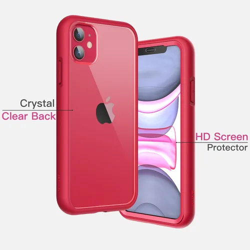 Vista 5 de JETech Funda para iPhone 11 de 6.1 pulgadas con protector de pantalla integrado antiarañazos, cuerpo completo de 360 grados, cubierta de teléfono