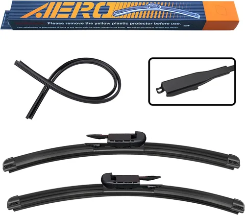Vista 34 de AERO Avenger - Limpiaparabrisas prémium de 24 + 22 pulgadas para todas las estaciones, repuesto del fabricante original del equipo original