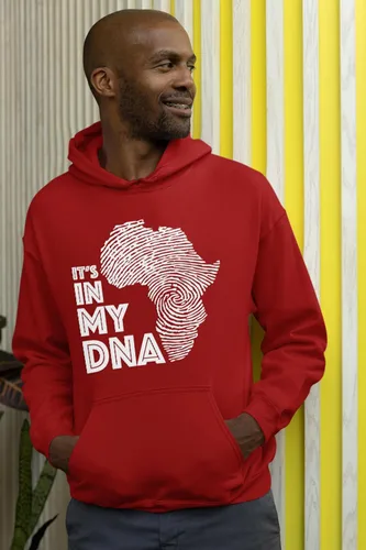 Vista 4 de Shop4Ever It's in My DNA - Sudadera con capucha con orgullo africano