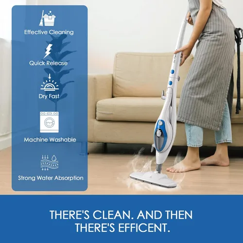 Vista 7 de Paquete de 10 almohadillas de repuesto para trapeador de vapor para limpieza PurSteam ThermaPro Steam Mop Cleaner10 en 1 y Thermapro 211