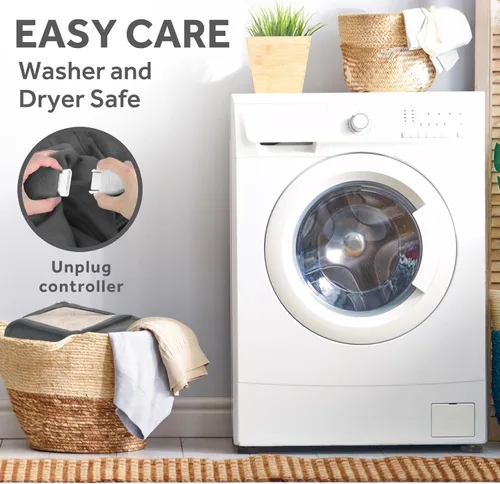 Vista 10 de Sunbeam Electric Royal Luxe - Manta térmica de microfelpa de sherpa inversa, 12 ajustes de calor, apagado automático seleccionable de 12 horas
