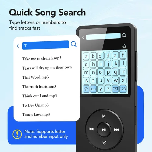 Vista 5 de Reproductor de música MP3 AGPtek – A02 Sonido sin pérdidas, soporta hasta 128 GB