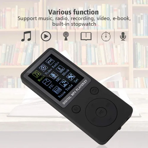 Vista 3 de Lazmin112 Reproductor de música MP4, reproductor de música portátil multifunción de 1.8 pulgadas con auriculares, compatible con tarjeta TF de 32