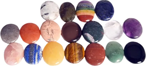 Vista 13 de GEMSCITE Piedras antiestrés del pulgar metafísicas con gemas preciosas para sanación con cristales Reiki, para hombres y mujeres, regalo Feng Shui