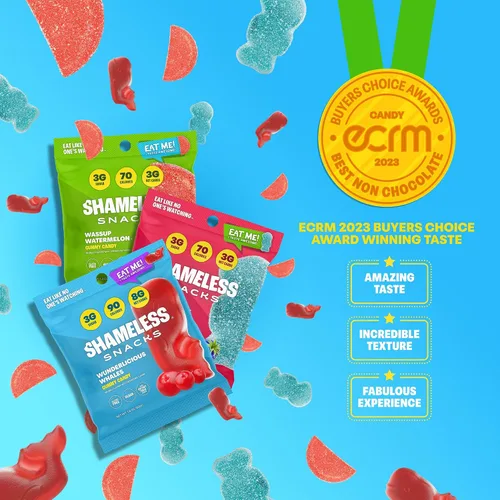 Vista 2 de Shameless Paquete de gomitas Keto Snacks - Bajo en carbohidratos