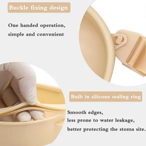 Vista 2 de Cubierta de ducha de ostomía Suministros de ostomía para la protección de la ducha de la colostomía (piel)