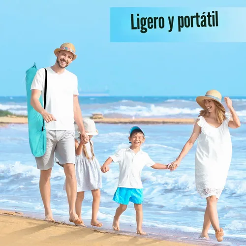 Vista 5 de WhiteFang Deluxe - Tienda de campaña plegable para playa con protección UV para 3-4/5-6 personas, protección contra rayos UV, piso extensible con 3