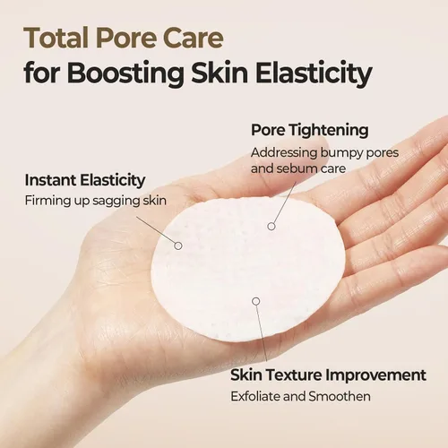 Vista 4 de SKINFOOD Almohadillas Tónicas con Péptidos de Bellota para Poros, Tónico Facial Coreano para el Cuidado de la Piel, Minimización de Poros