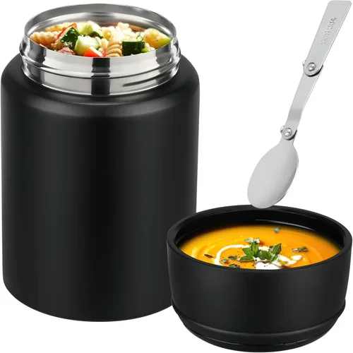 Vista 2 de Aimsnk Termo de sopa de 17 onzas para comida caliente para niños, tarro de comida aislado, contenedor térmico de almuerzo de comida caliente