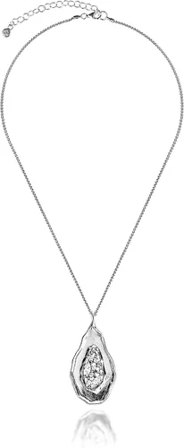 Vista 5 de JEAN RACHEL JEWELRY Collar de plata de ley 925 con circonita cúbica en forma de marquesa con circonita cúbica, hipoalergénico, níquel y sin plomo
