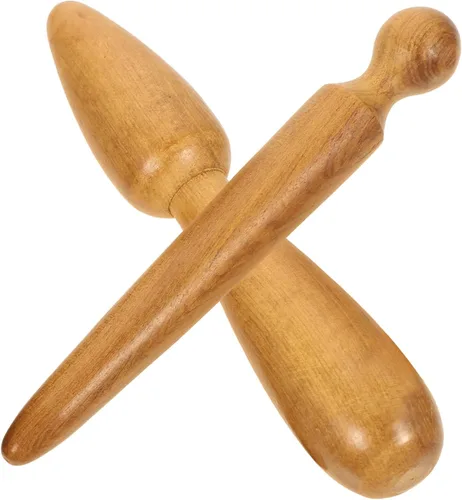 Vista 6 de GLEAVI Sets de palos de masaje de madera Set de herramientas de masaje de mano para pies manos guasha herramienta de alivio de palillos piezas