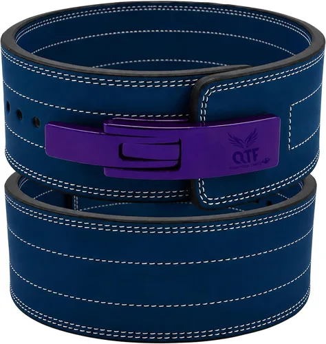Vista 14 de QTF 'S - Cinturón de palanca para levantamiento de pesas para hombres y mujeres, hecho de cuero grueso, cinturón de entrenamiento de gimnasio, ideal