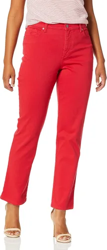 Vista 89 de Gloria Vanderbilt - Pantalones de mezclilla Amanda clásicos de tiro alto y pierna cónica petite para mujer Begonia Bloom
