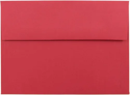 Vista 16 de JAM PAPER Sobres de invitación de colores A1 de 4 barras - 3 5/8 x 5 1/8 - Rojo reciclado - 100