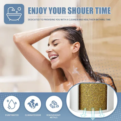 Vista 6 de Paquete de 3 filtros de repuesto para cabezal de ducha JOLIE, compatible con cartucho de filtro de ducha JOLIE, reduce el cloro, metales pesados e