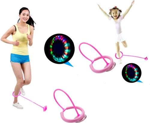 Vista 2 de Pelota de Salto de Tobillo para Niños, Colorida Rueda Centelleante, Juguetes para Niñas y Niños, Juguetes Deportivos y de Ejercicio, Regalos