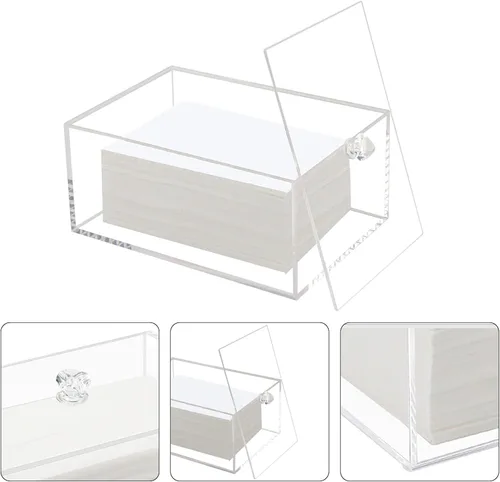 Vista 4 de Weiai Soporte para hojas de secadora de acrílico, contenedor de caja de hojas de secadora transparente para almacenamiento de dispensador
