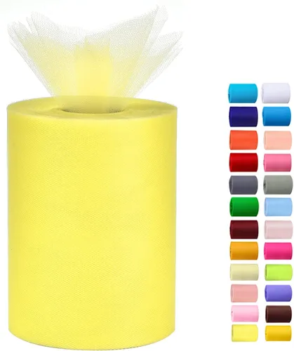 Vista 34 de Rollos de tul de 6 pulgadas por 100 yardas (300 pies) de tela de carrete de tul para bricolaje, faldas tutú, bodas, baby shower, manualidades