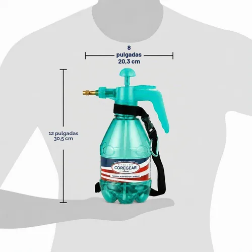 Vista 3 de Classic USA Misters Botella de spray de bomba de agua personal de 1,5 litros Verde azulado