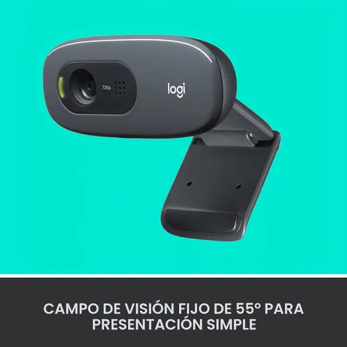 Vista 4 de Logitech Auriculares USB H390 con micrófono de cancelación de ruido y cámara web C270 de escritorio o portátil, pantalla ancha HD 720p