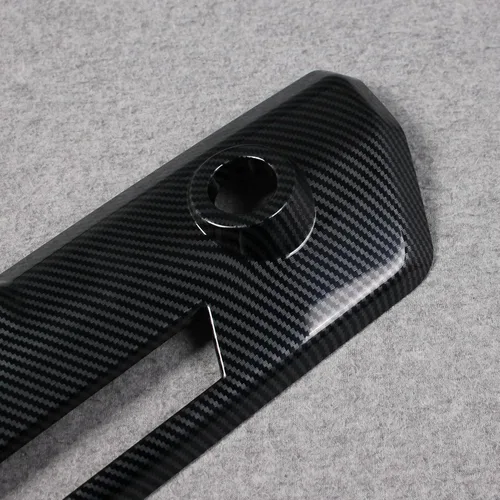 Vista 5 de Beautost Compatible con Ford F-150 2021 2022 2023 2024 2025 F150 cromado para puerta trasera trasera (fibra de carbono negro)