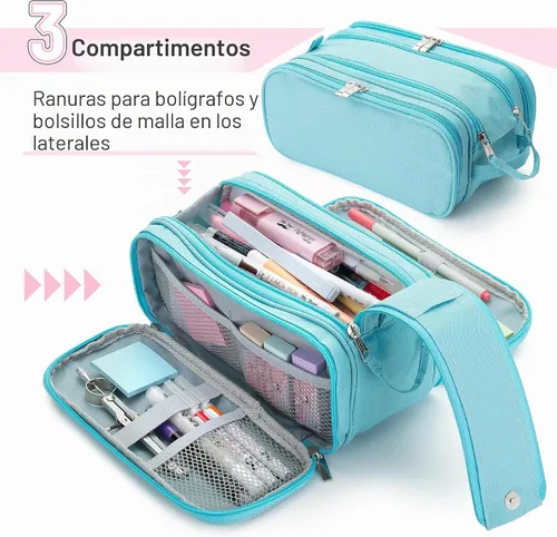 Vista 2 de Mr. Pen - Estuche para lápices de gran capacidad - Estuche grande para lápices - Bolsa para bolígrafos Big Pencil Pouch, Pencil Bag, Pen Case, Pen