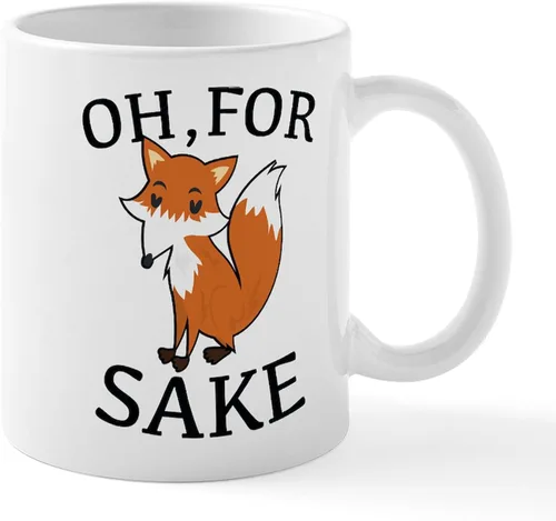 Vista 34 de CafePress Taza de café de cerámica For Fox Sake de 11 oz (11.0 fl oz)
