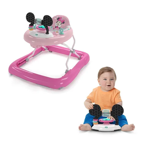Vista 8 de Bright Starts Disney Baby Minnie Mouse Forever Besties - Andador de actividades 2 en 1 para bebé, marco fácil de plegar y estación de juguetes