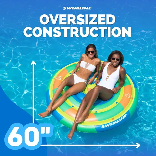 Vista 5 de SWIMLINE Original Pool Float for Adults & Teens – Fun Pool Float for Lake, Beach, or Backyard – Easy to Inflate and Store
