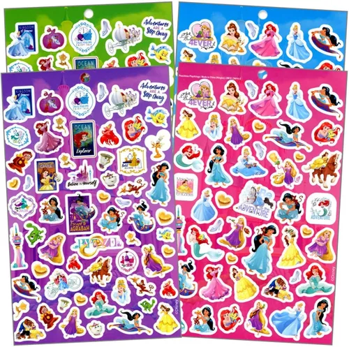 Vista 3 de Libro de Pegatinas de la Serie de Princesas Disney Más de 200+ - Perfecto para Regalos, Recuerdo de Fiesta, Golosinas, Recompensa, Scrapbooking