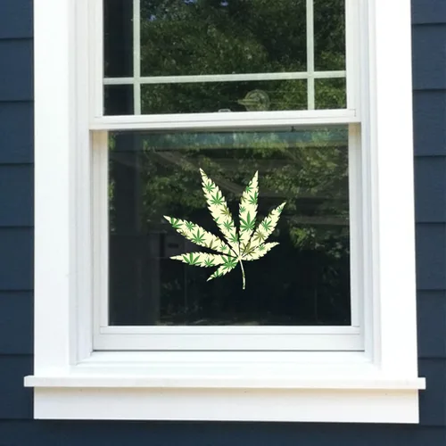Vista 3 de 4/20Cannabis Orajet 3164 Vinilo adhesivo brillante (hojas coloridas de cannabis, 11 x 12 pulgadas) – Vidrio para automóvil, calcomanías