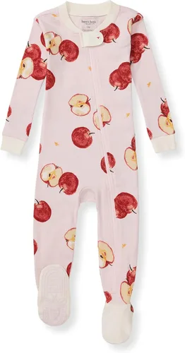 Vista 115 de Burt's Bees Baby Pijama para bebé niña, 100% algodón orgánico, pijama de una pieza, overol diagonal con cremallera, ajuste cómodo