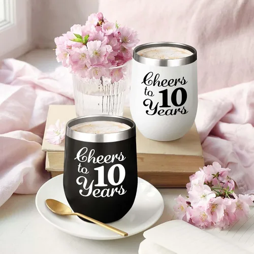 Vista 3 de Regalos de boda de 10º aniversario para pareja, esposa, marido, regalos para boda, decoración de aniversario de diez años, regalos de matrimonio