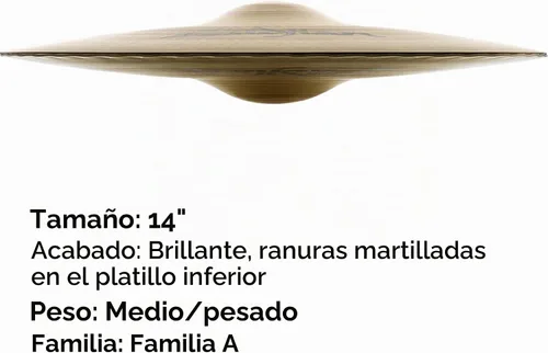 Vista 2 de Zildjian Serie A Mastersound Hi-Hat Platillos - 14 pulgadas