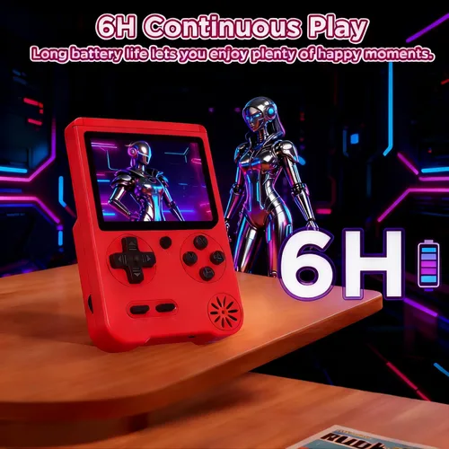 Vista 5 de Consola de juegos de mano, 500 videojuegos integrados, reproductor de videojuegos portátil con pantalla lPS de 3.0 pulgadas, sistema