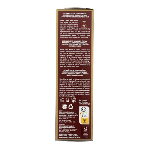 Vista 5 de Crema de Henna Surya Brasil, negro 2.31 onzas, Negro
