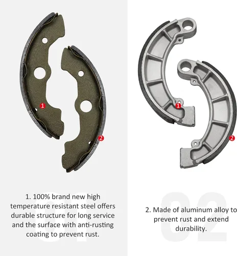 Vista 5 de Kit de zapatas de freno delanteras y traseras para Honda Foreman 400 Foreman 450 Rancher 350 Rancher 400, OEM# 06450-HN5-671 45175-HC4-006