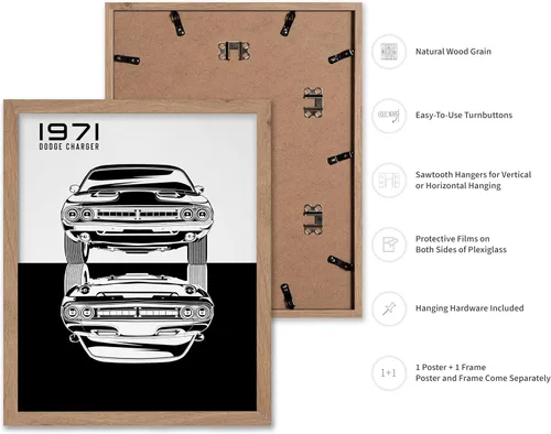 Vista 2 de Poster Master Póster de coche – Impresión clásica de coche – Arte de vehículo – Gran decoración de pared de garaje u oficina – 8 x 10 pulgadas