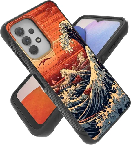 Vista 19 de Funda para Samsung A32 5G, Galalxy A32 5G, resistente a prueba de golpes, policarbonato duro + funda protectora de silicona suave TPU flexible